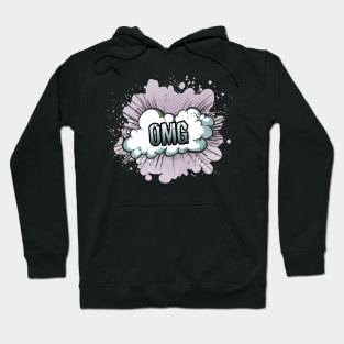 OMG - Trendy Gamer - Cute Sarcastic Slang Text - Social Media - 8-Bit Graphic Typography Hoodie